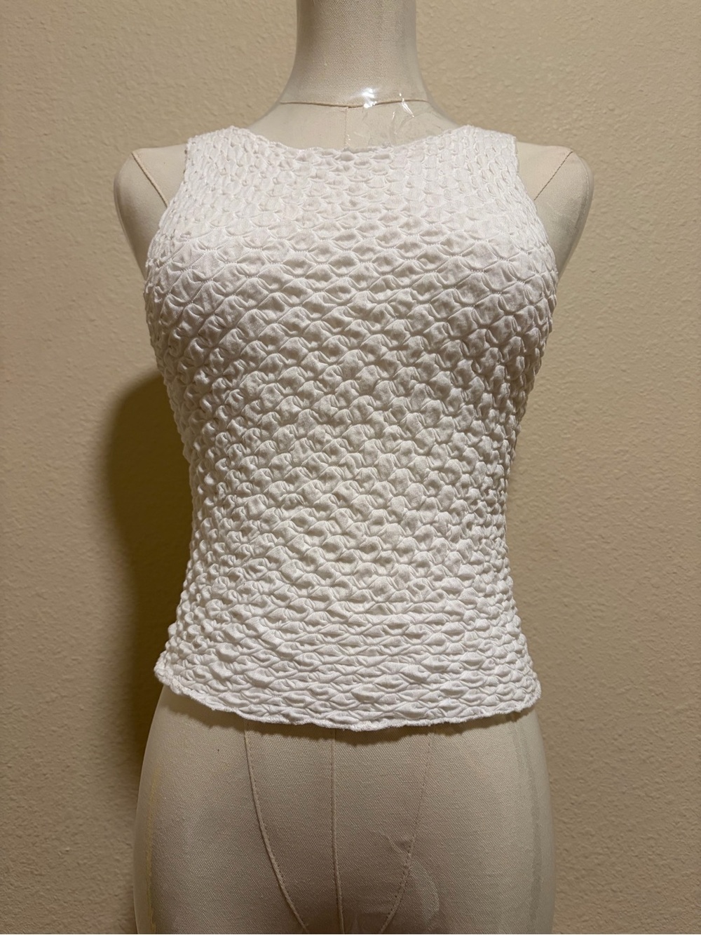 FP Movement by Free People White Textured Cropped Tank